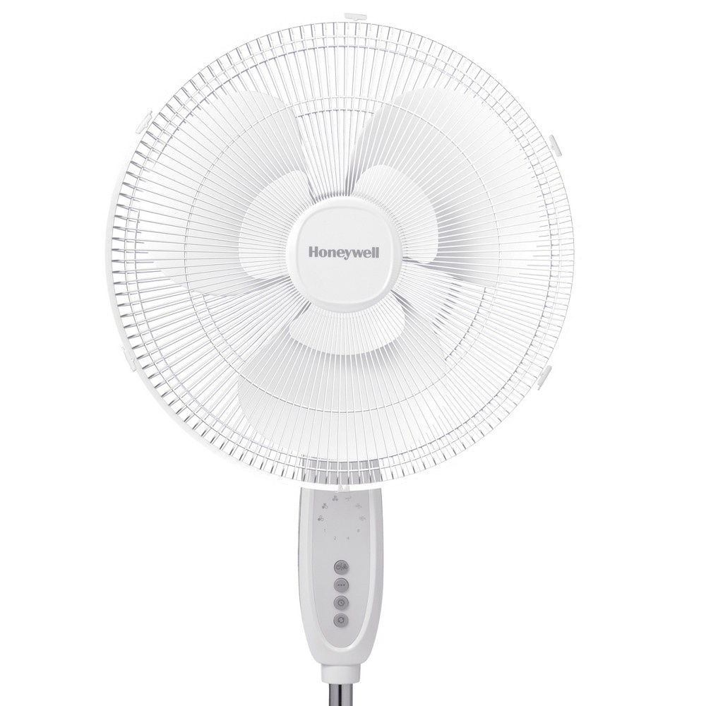 slide 5 of 5, Honeywell Stand Fan with Double Blades - White, 16 in