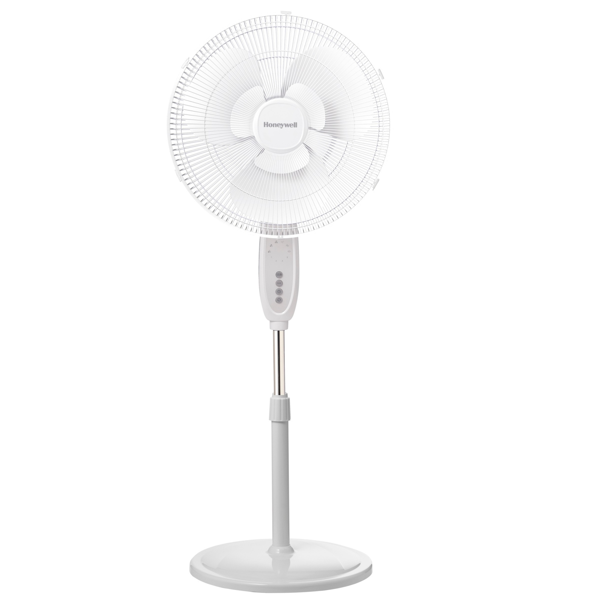 slide 1 of 5, Honeywell Stand Fan with Double Blades - White, 16 in