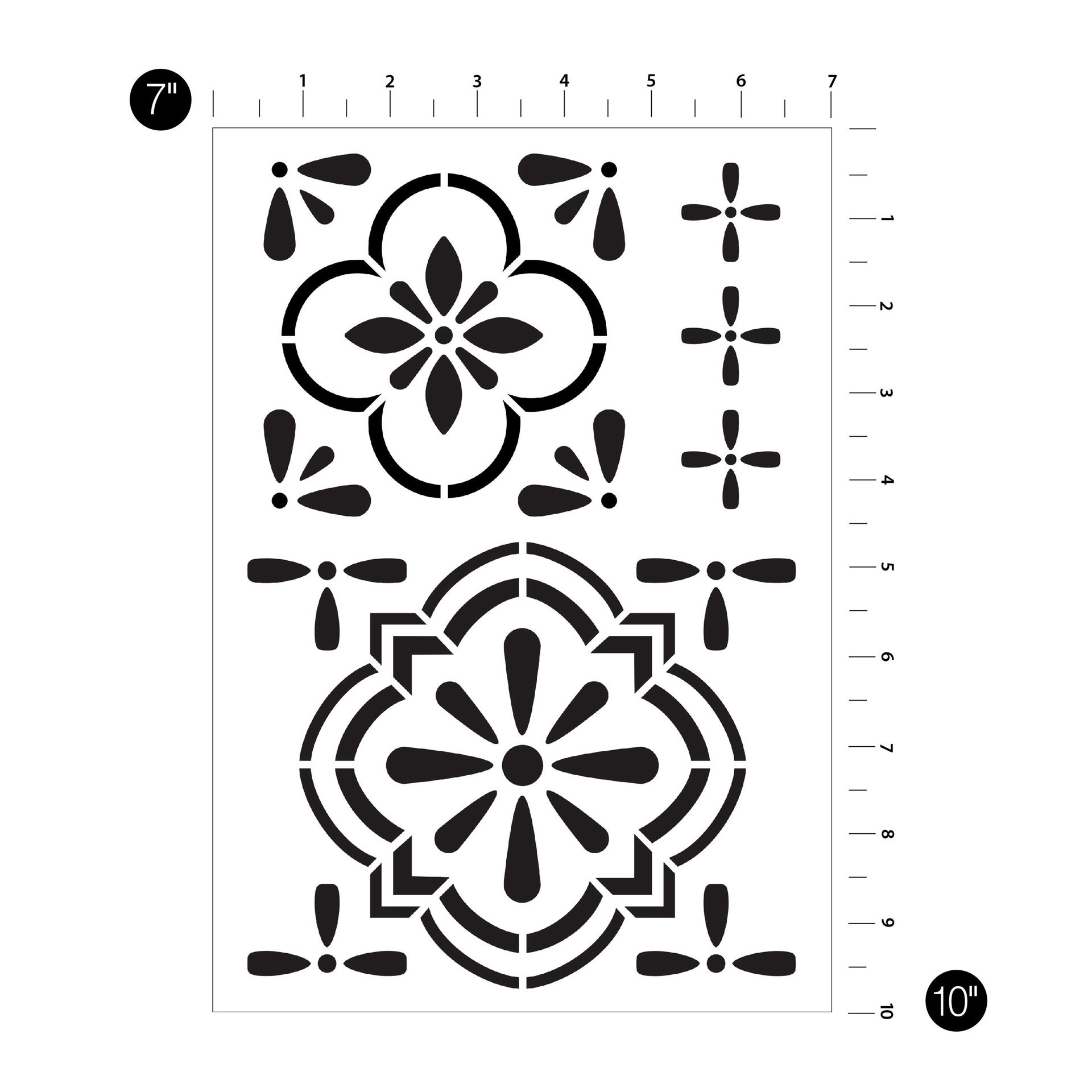 slide 2 of 3, Tile Decor Effects Stencil Set By Craft Smart, 2 ct