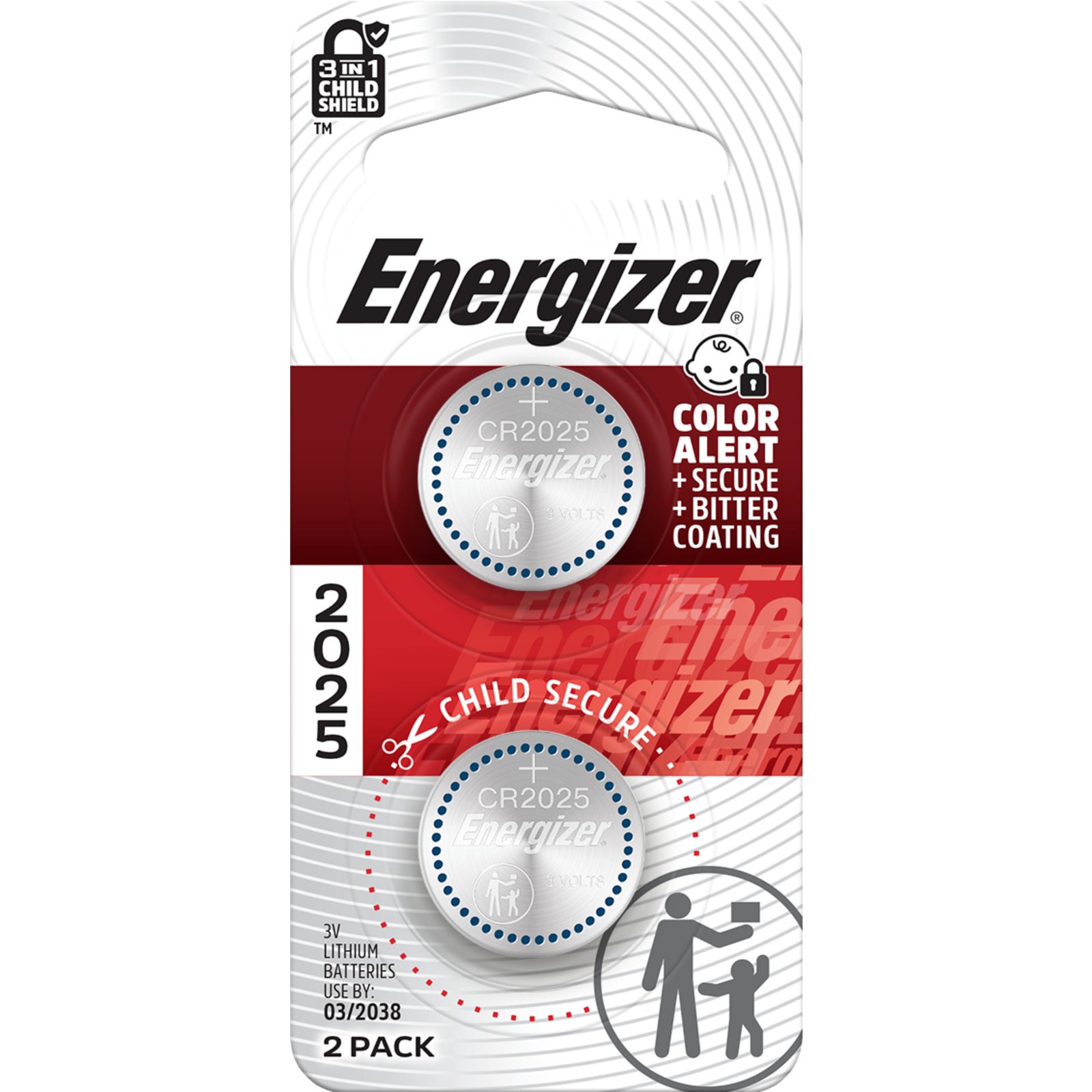 slide 1 of 6, Energizer Lithium CR2025 Coin Batteries 2 -Pack, 1 ct