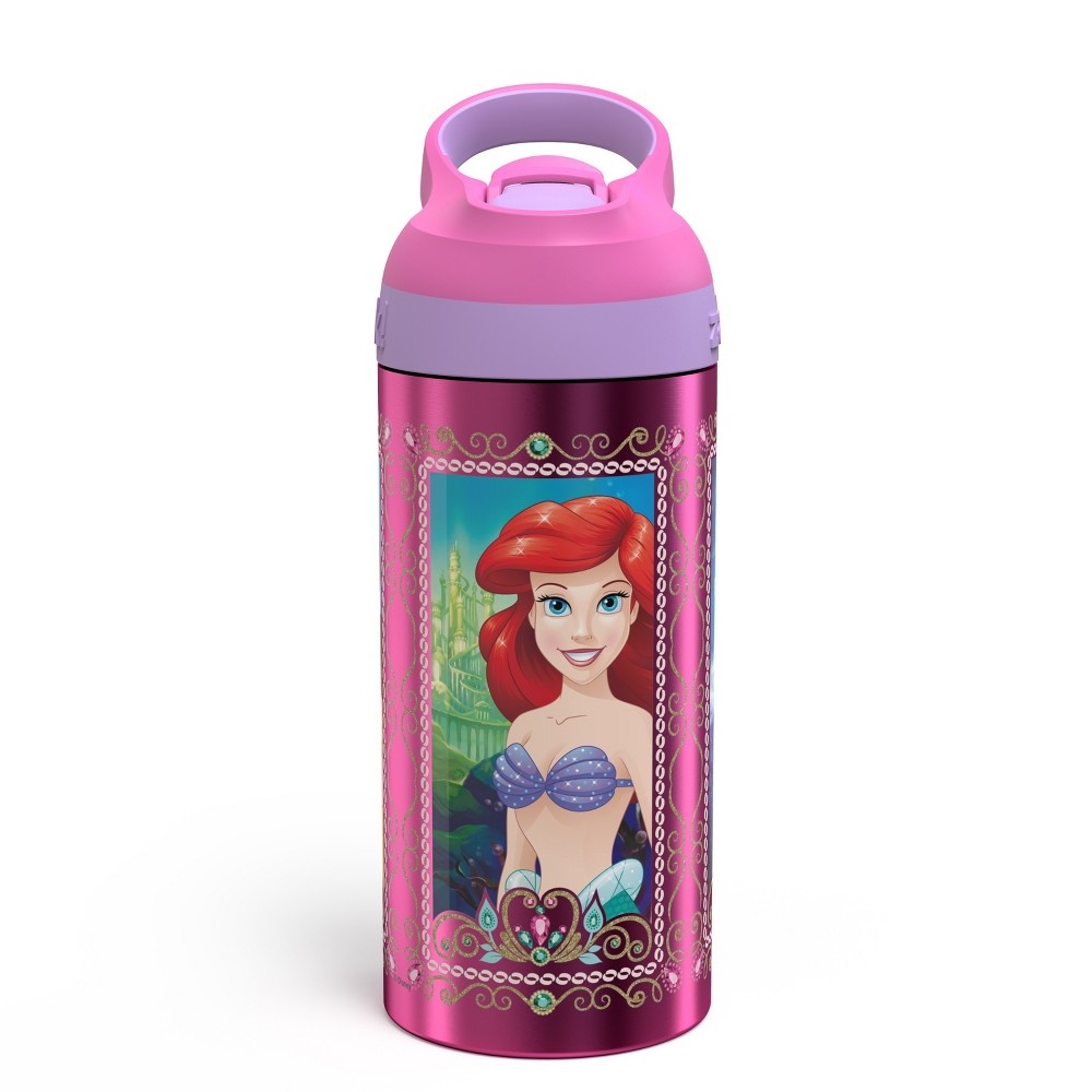 Disney Princess Stainless Steel Water Bottle Pink/Purple - Zak Designs 19.5  oz