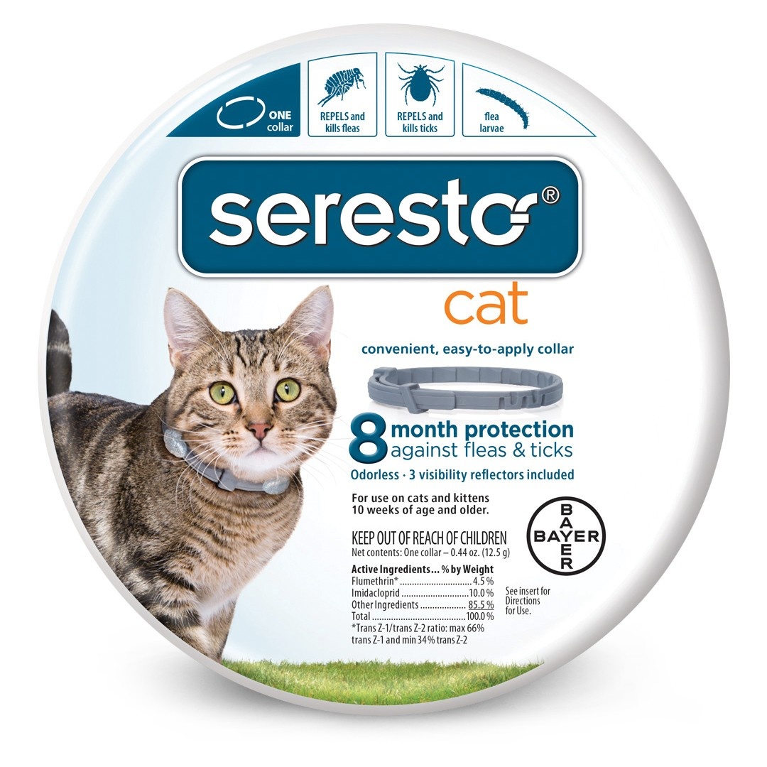 slide 1 of 5, Seresto Flea & Tick Collar Cat Insect Treatment, 1 ct