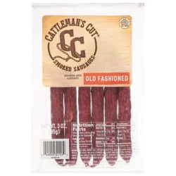 Cattleman's Cut Smoked Old Fashioned Natural Smoke Flavor Sausages 3 oz