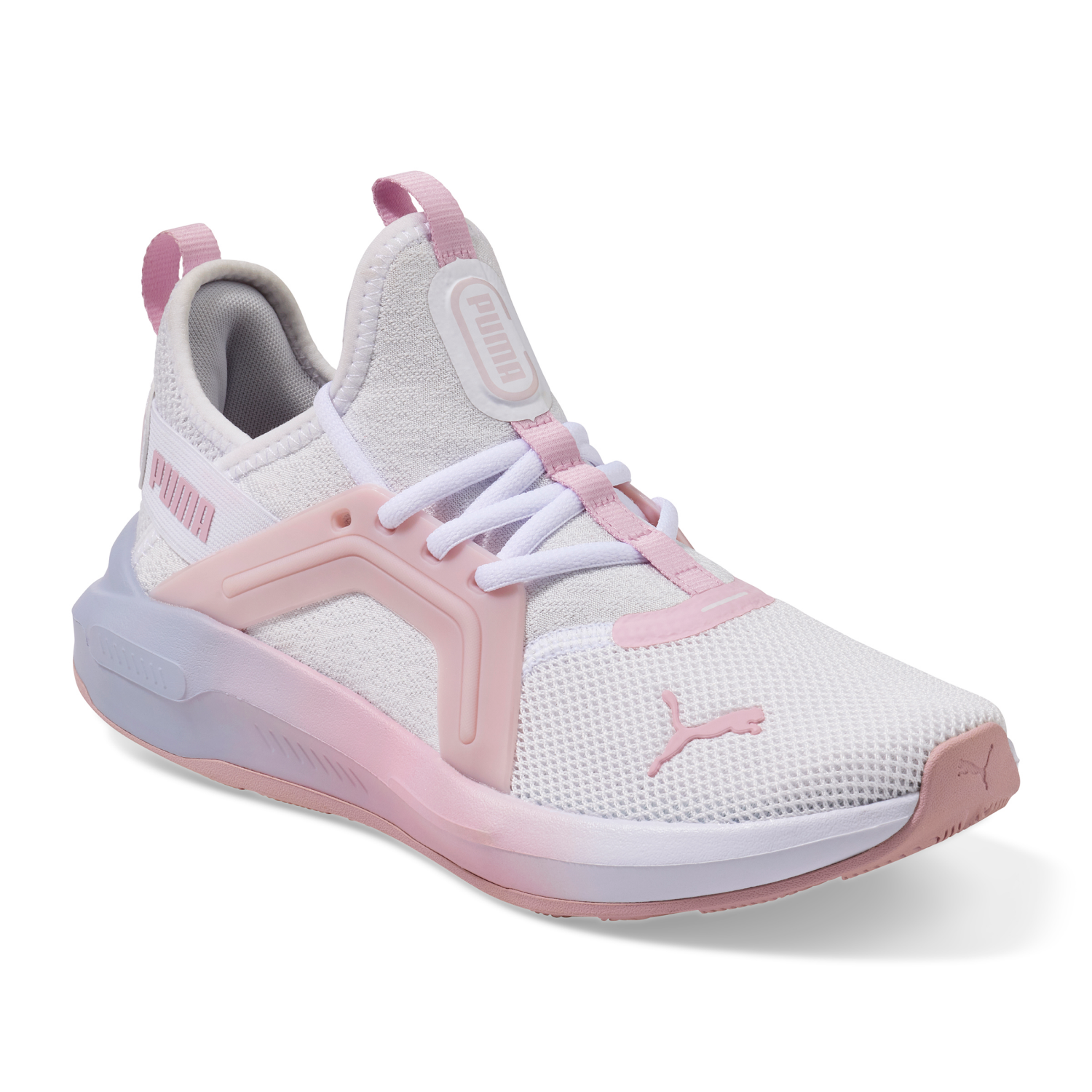 slide 1 of 6, Puma Girls Softride Enzo 5 Shoe, Rose, Size 7, Size 7