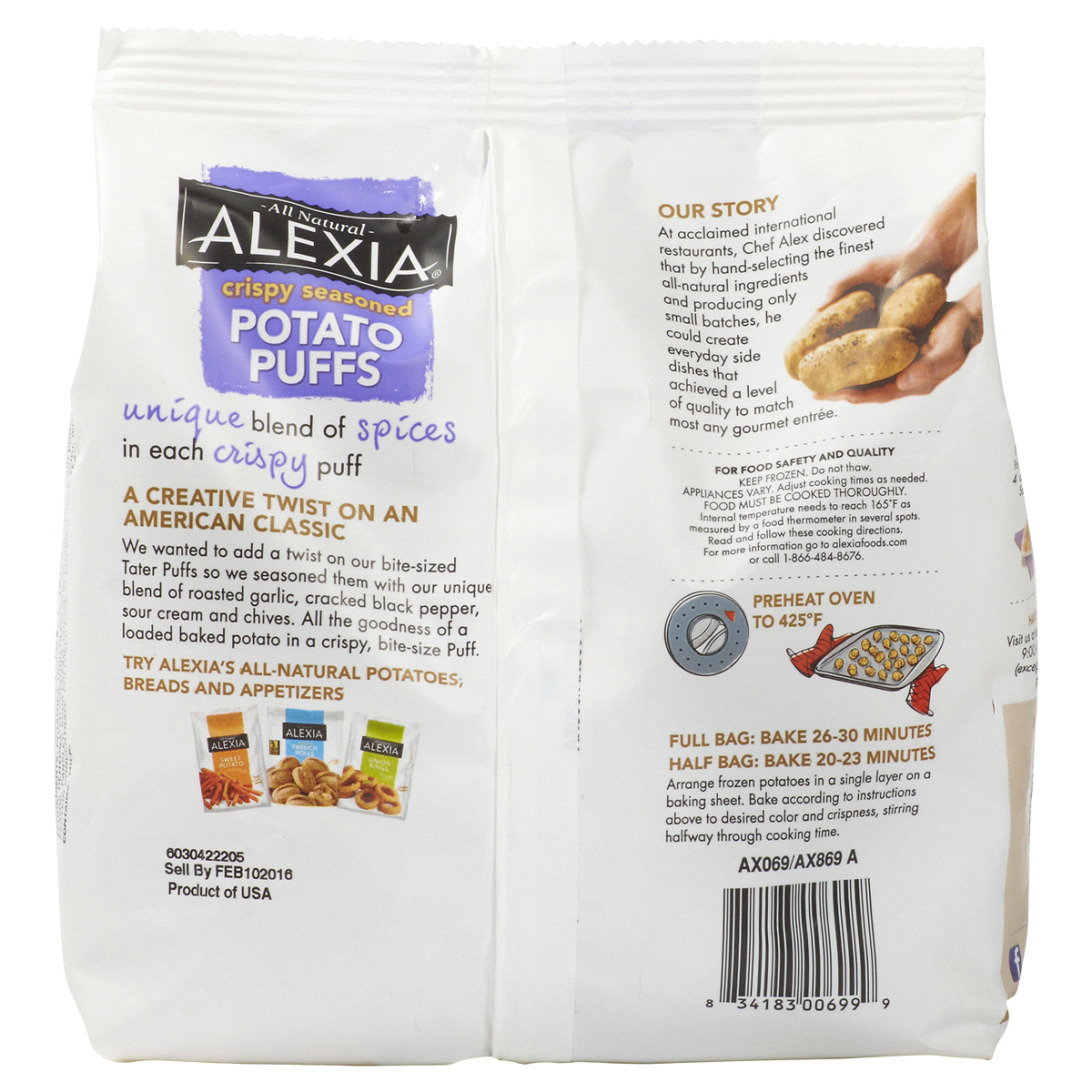 slide 2 of 4, Alexia Crispy Seasoned Potato Puffs, 28 oz