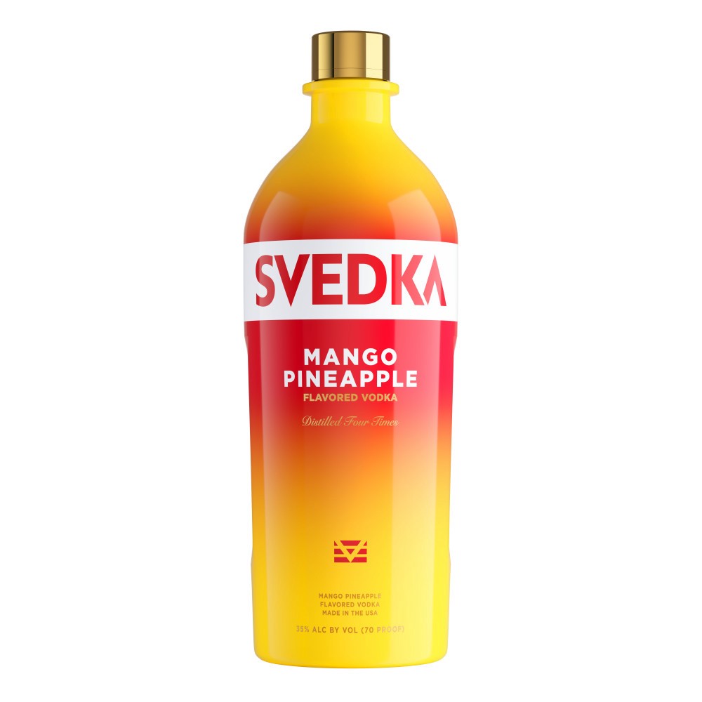 slide 1 of 7, SVEDKA Mango Pineapple Flavored Vodka, 1.75 L Bottle, 70 Proof, 59.17 fl oz