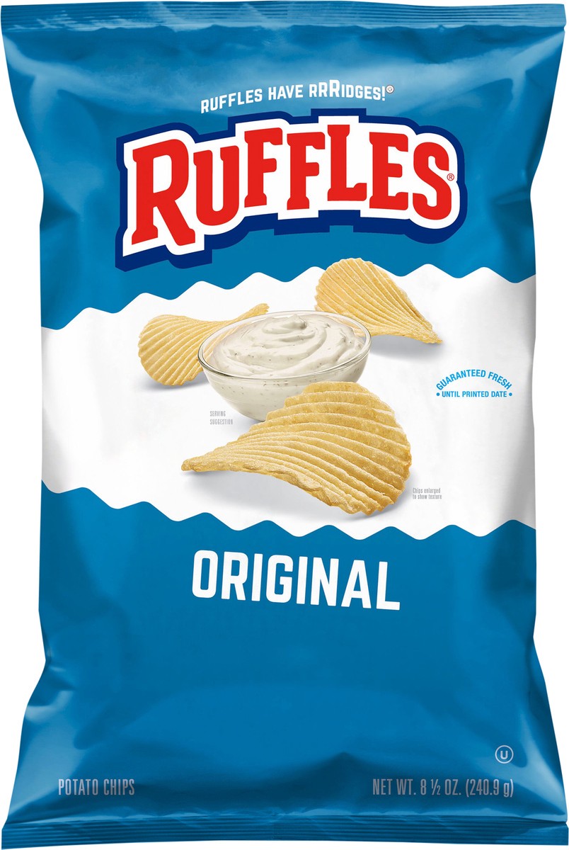 slide 10 of 13, Ruffles Original Potato Chips, 8.5 oz