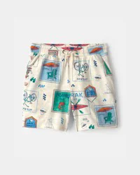 Carters Boys Camp French Terry Shorts - Cream Cream 6