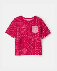 Oshkosh Boys Bandana Pocket Tee - Red Red 10