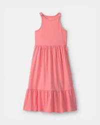 Carters Girls Sleeveless Maxi Dress - Coral Coral 4