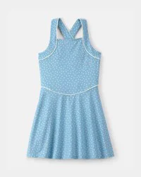 Carters Girls Polka Dot Active Dress - Blue Blue 14