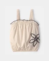 Carters Girls Flower Embroidered Tank Top - Ivory Ivory 6-6X
