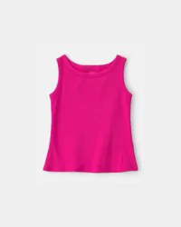 Carters Girls Rib Tank Top - Pink Pink XS