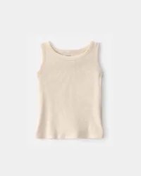 Carters Girls Rib Tank Top - Cream Cream S