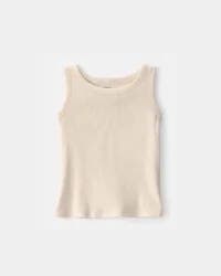 Carters Girls Rib Tank Top - Cream Cream S