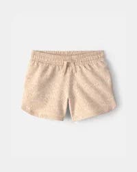 Carters Girls Shell French Terry Shorts - Tan Tan 7