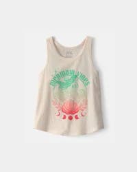 Carters Girls 'Mermaid Vibes' Ombre Graphic Tank - Cream Cream XS