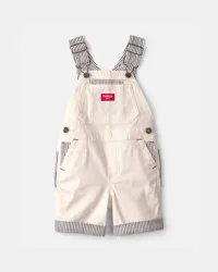 Oshkosh Toddler Striped Shortall - Ivory/Navy Blue Ivory/Navy Blue 3T