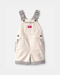Oshkosh Toddler Striped Shortall - Ivory/Navy Blue Ivory/Navy Blue 3T