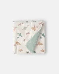 Carters Baby Dinosaur Plush Blanket - Green/Cream Green/Cream OSZ