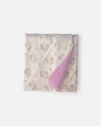 Carters Baby Floral Plush Blanket - Purple/Cream Purple/Cream OSZ