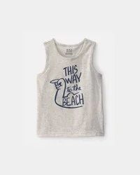 Carters Baby Boy Beach Graphic Tank - Grey Grey 24M