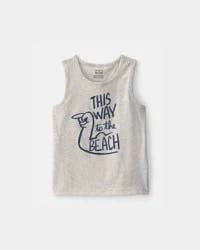 Carters Baby Boy Beach Graphic Tank - Grey Grey 24M