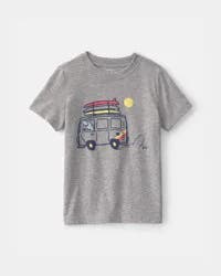 Carters Toddler Boy Cruising Shark Graphic Tee - Grey Grey 3T