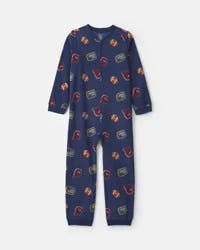 Carters Boys 1-Piece Varsity Fleece Loose Fit Pajama - Navy Blue Navy Blue 4
