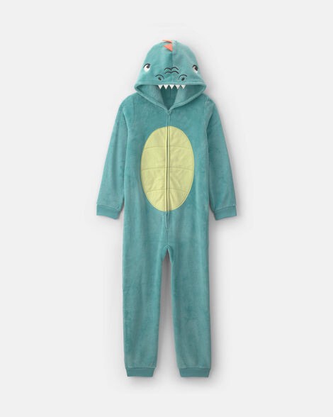 slide 1 of 1, Carters Boys 1-Piece Dinosaur Halloween Fleece Pajama Costume - Green Green 10, 1 ct