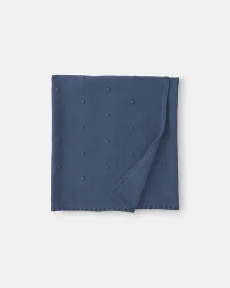 slide 1 of 1, Carters Baby Boy Knit Dot Blanket - Navy Blue Navy Blue OSZ, OSZ