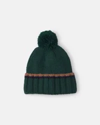 Boys Pom Beanie - Green Green 4-7