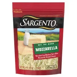 Sargento Shredded Mozzarella Natural Cheese, Fine Cut, 8 oz