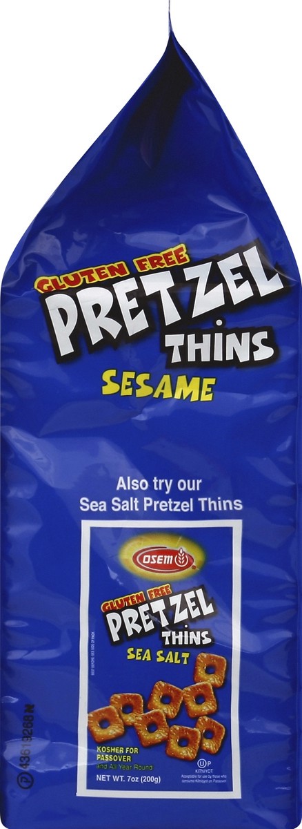 slide 3 of 4, Osem Gluten Free Sesame Pretzel Thins - Kosher For Passover, 7 oz