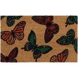 Multi Butterfly Printed Coir Mat