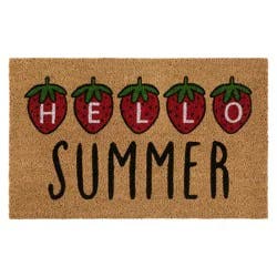 Hello Summer Strawberries Coir Doormat