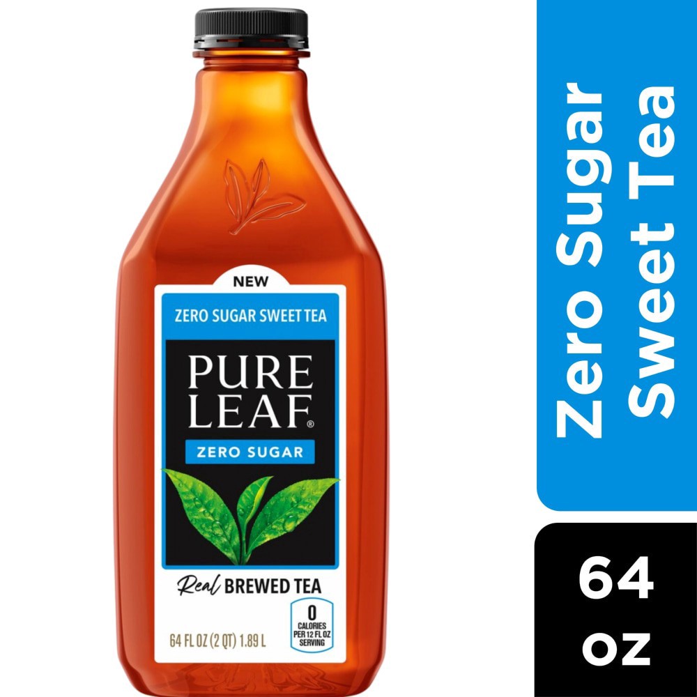 slide 1 of 1, Pure Leaf Zero Sugar Real Brewed Sweet Tea, 64 fl oz