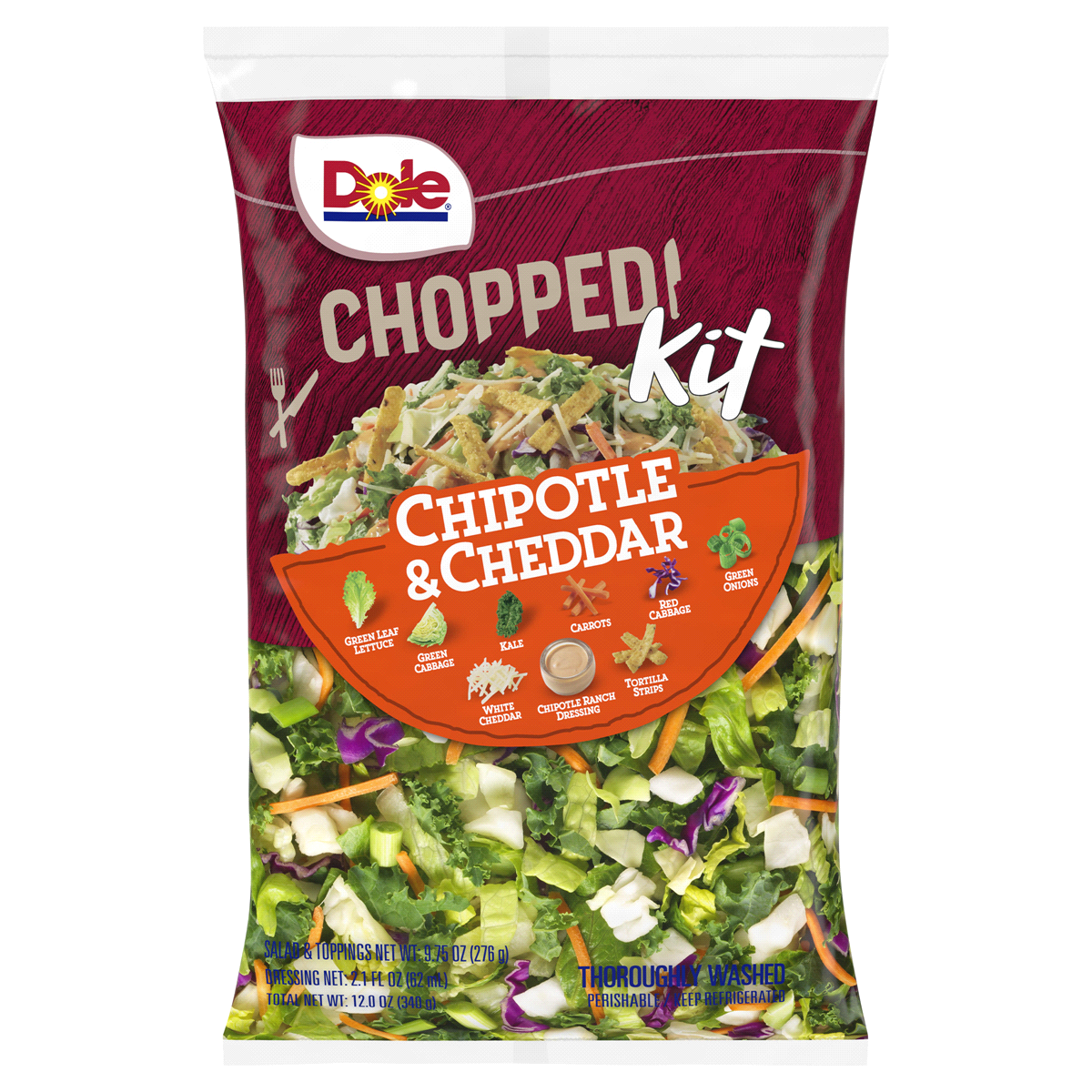 slide 1 of 4, Dole Chipotle Cheddar Chopped Salad Kit, 12.9 oz