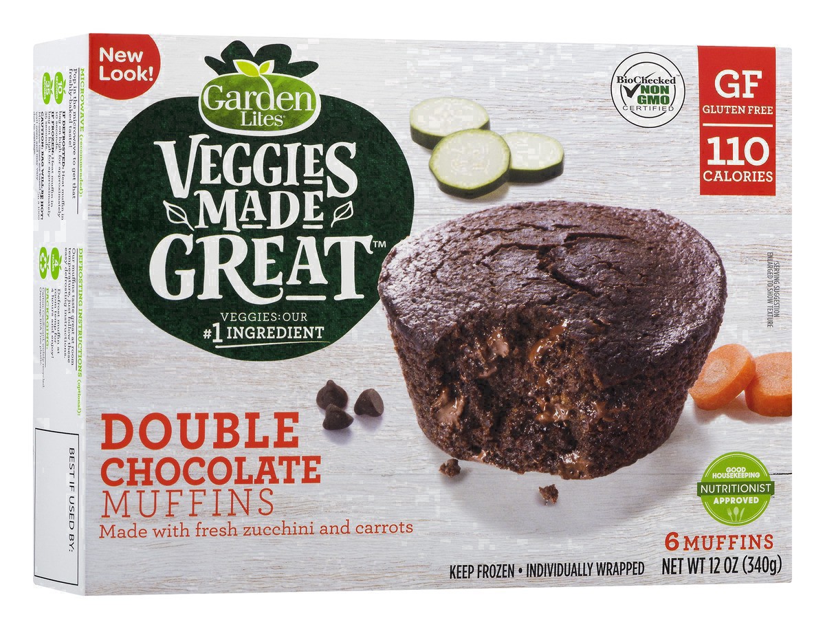 slide 53 of 66, Veggies Made Great Garden Lites Gluten Free Veggies Made Great Frozen Double Chocolate Muffins - 12oz/6ct, 12 oz