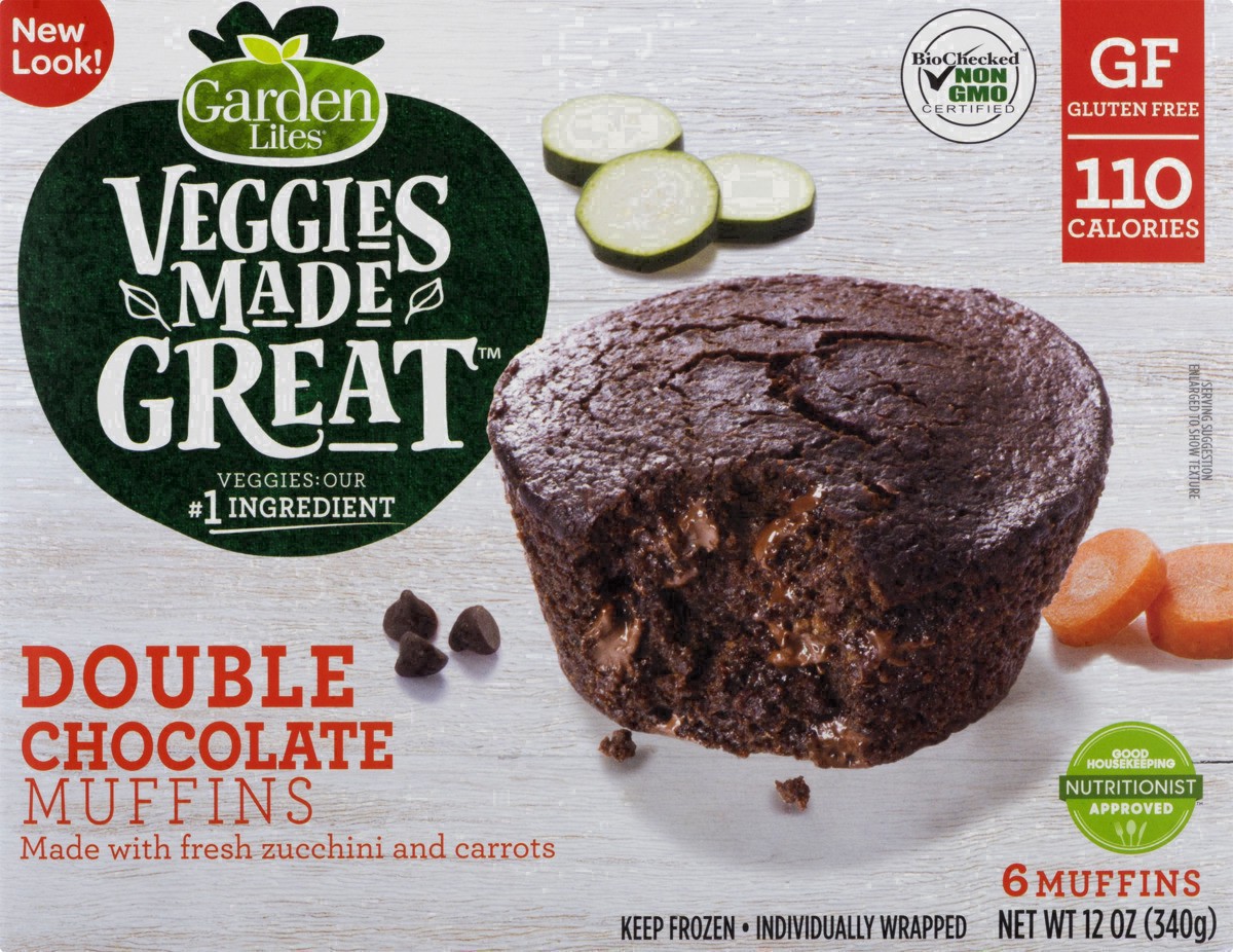 slide 57 of 66, Veggies Made Great Garden Lites Gluten Free Veggies Made Great Frozen Double Chocolate Muffins - 12oz/6ct, 12 oz