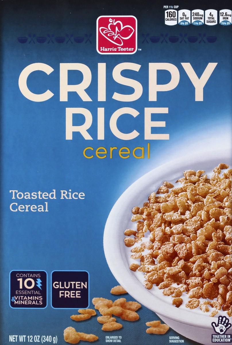 slide 4 of 4, Harris Teeter Cereal - Crispy Rice, 12 oz