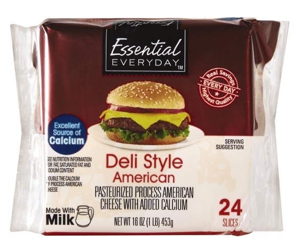 slide 1 of 1, Essential Everyday Deluxe American Slices, 16 oz