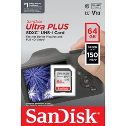 Sandisk Extreme Plus Secure Digital Speed Bump Memory Card, 64Gb