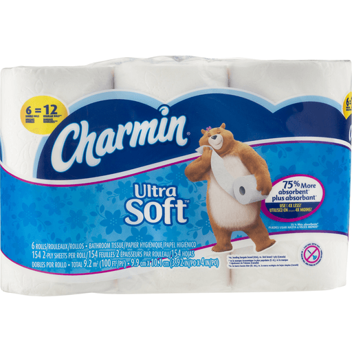 slide 2 of 8, Charmin Bathroom Tissue, 6 ct