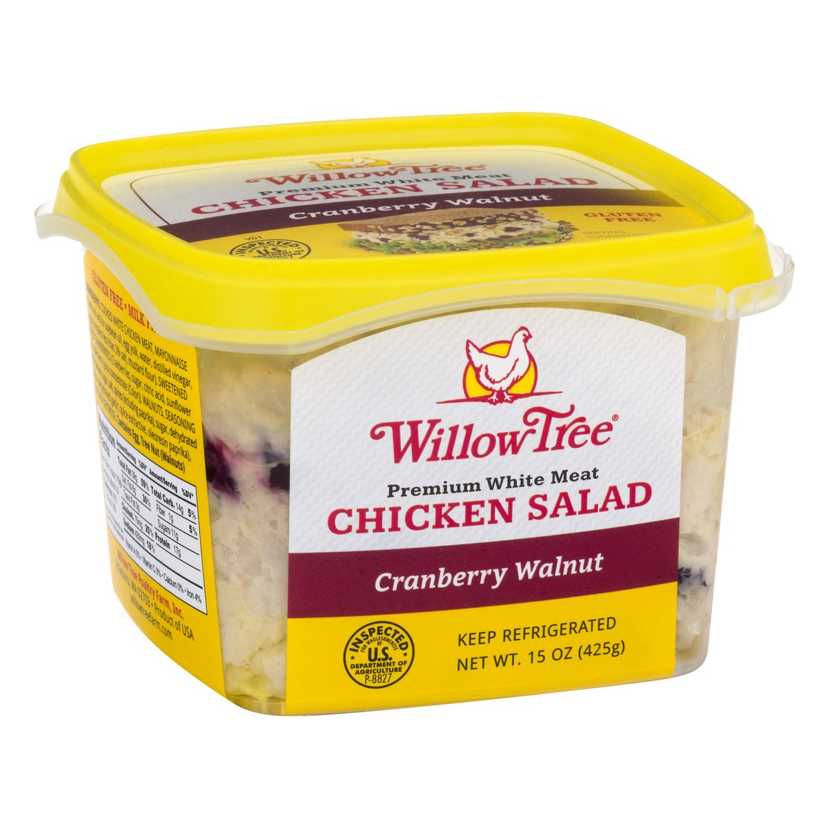 slide 9 of 9, Willow Tree Poultry Farm Premium White Meat Chicken Salad With Cranberries & Walnuts, 15 oz