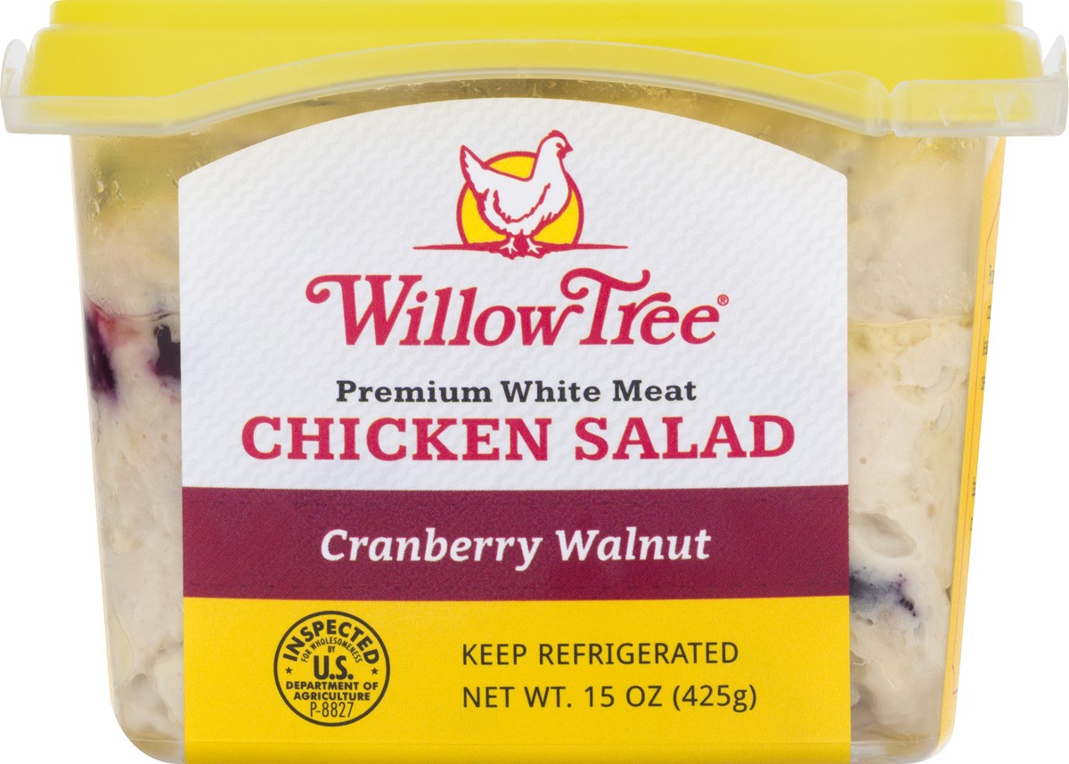 slide 1 of 9, Willow Tree Poultry Farm Premium White Meat Chicken Salad With Cranberries & Walnuts, 15 oz