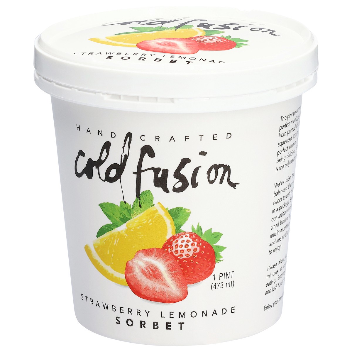 slide 3 of 4, Cold Fusion Strawberry Lemonade Sorbet 1 pt, 1 pint