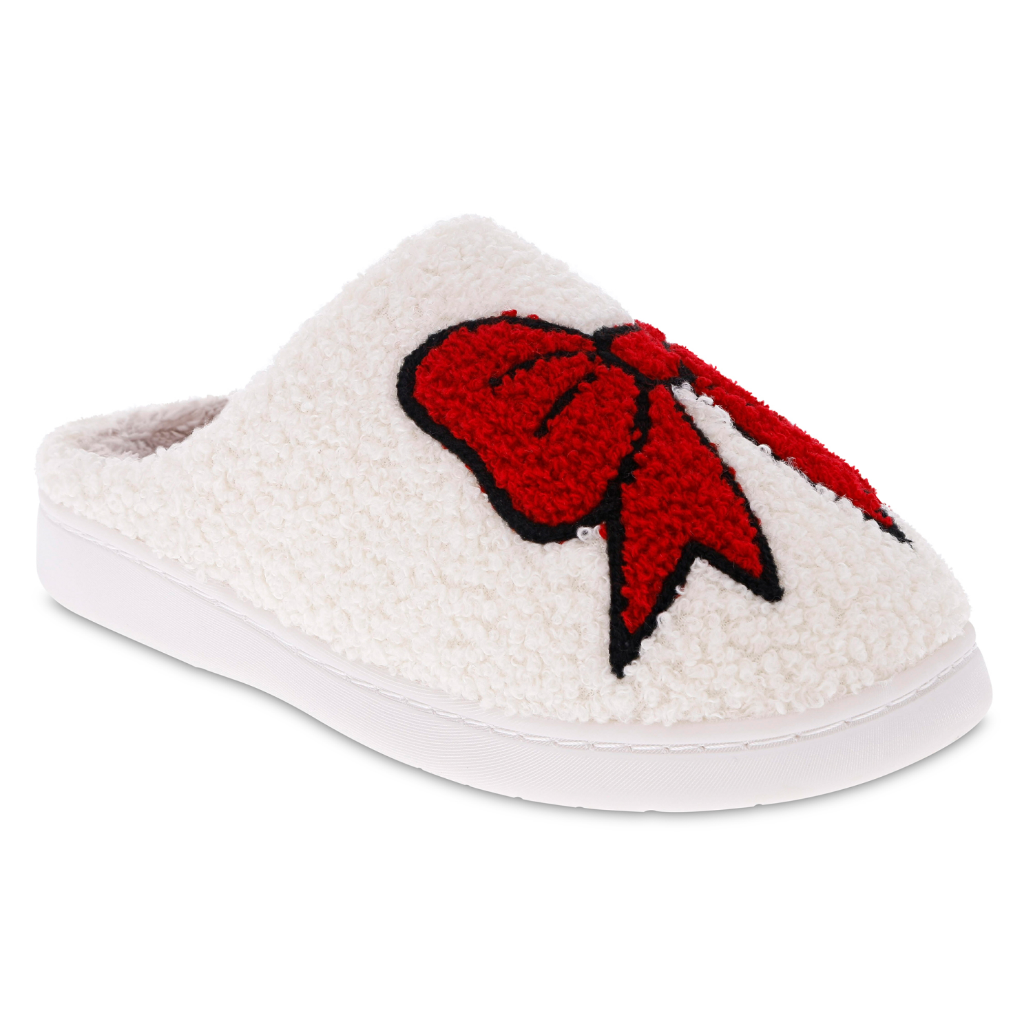 slide 1 of 5, MIA-NATIONAL Mia Women's Cozi-B Slipper Bow Red S, 1 ct