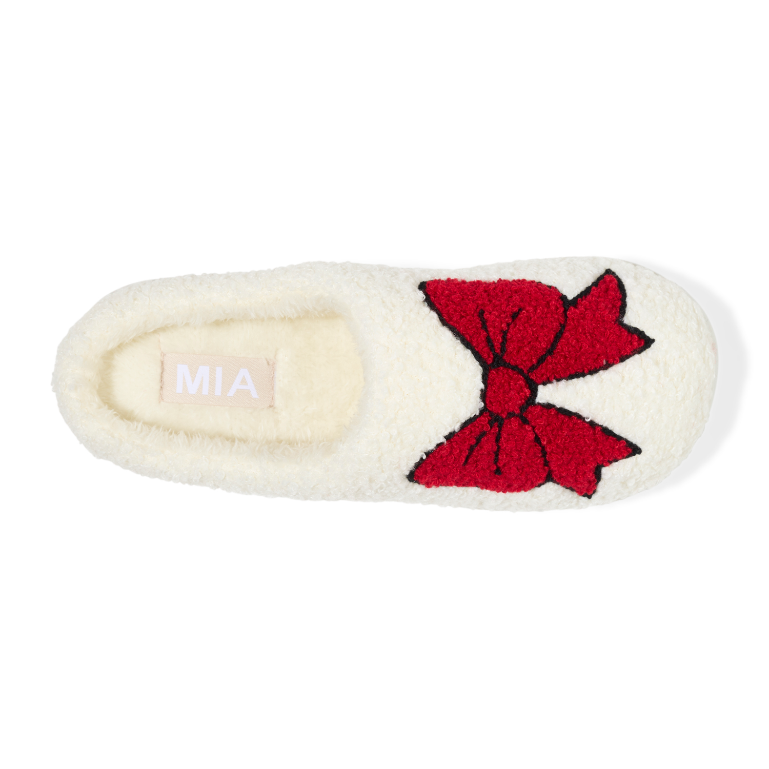 slide 6 of 6, MIA-NATIONAL Mia Shoes Women's Cozi-B Slippers, Red Bow, Medium, 1 ct