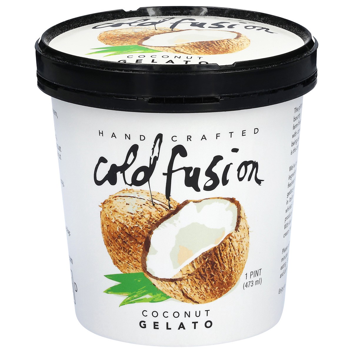 slide 4 of 4, Cold Fusion Coconut Gelato 1 pt, 1 pint